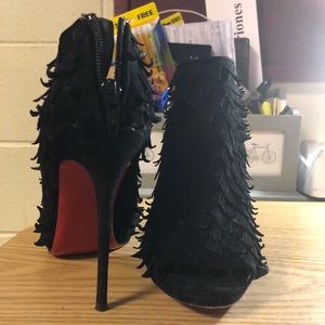 Black Christian Louboutin booties size 38 1/2